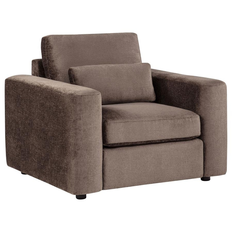 Amador Chenille Upholstered Track Arm Accent Chair