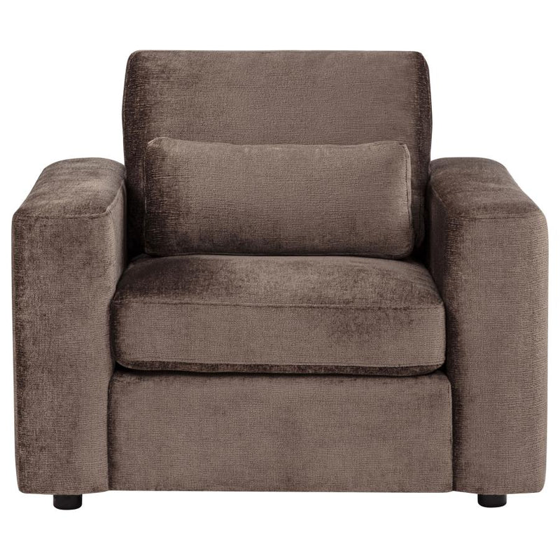 Amador Chenille Upholstered Track Arm Accent Chair