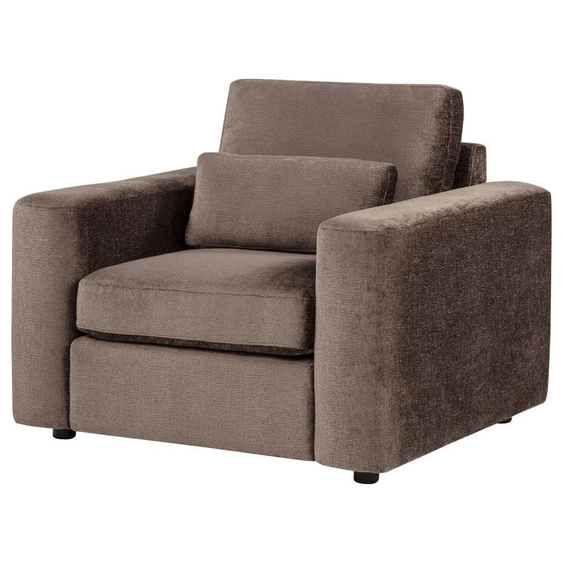 Amador Chenille Upholstered Track Arm Accent Chair