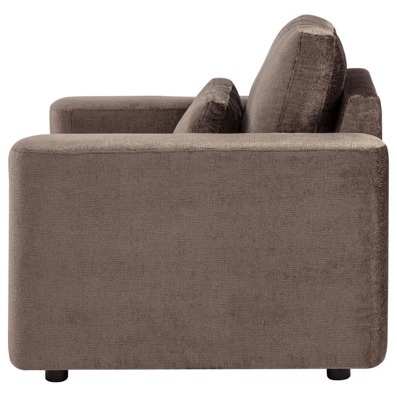 Amador Chenille Upholstered Track Arm Accent Chair
