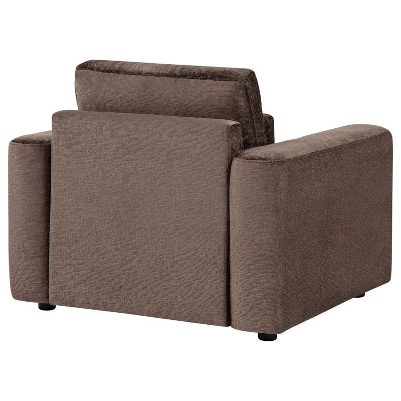 Amador Chenille Upholstered Track Arm Accent Chair