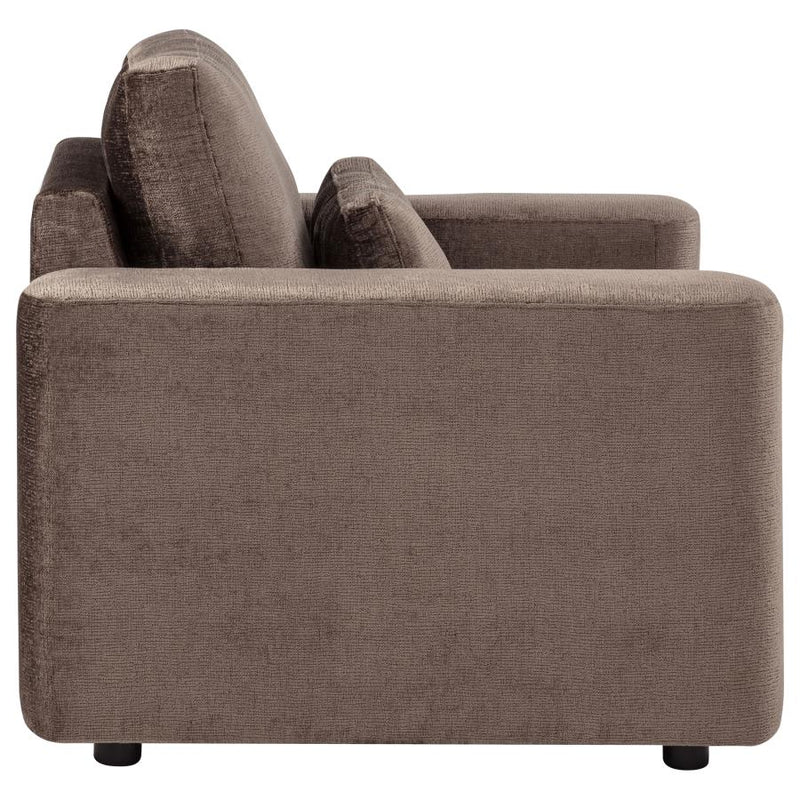 Amador Chenille Upholstered Track Arm Accent Chair