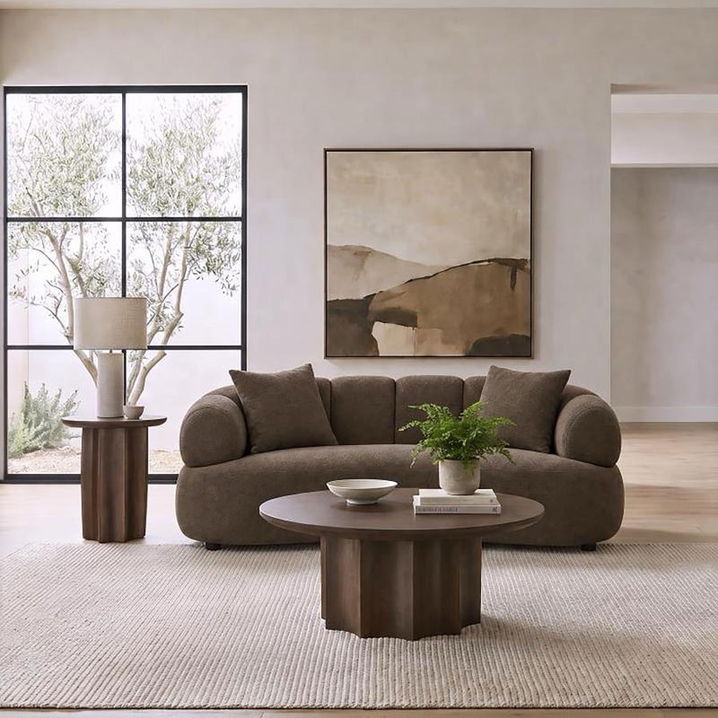Casarin Fabric Channel-Back Loveseat