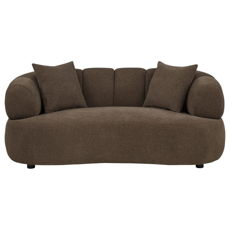 Casarin Fabric Channel-Back Loveseat