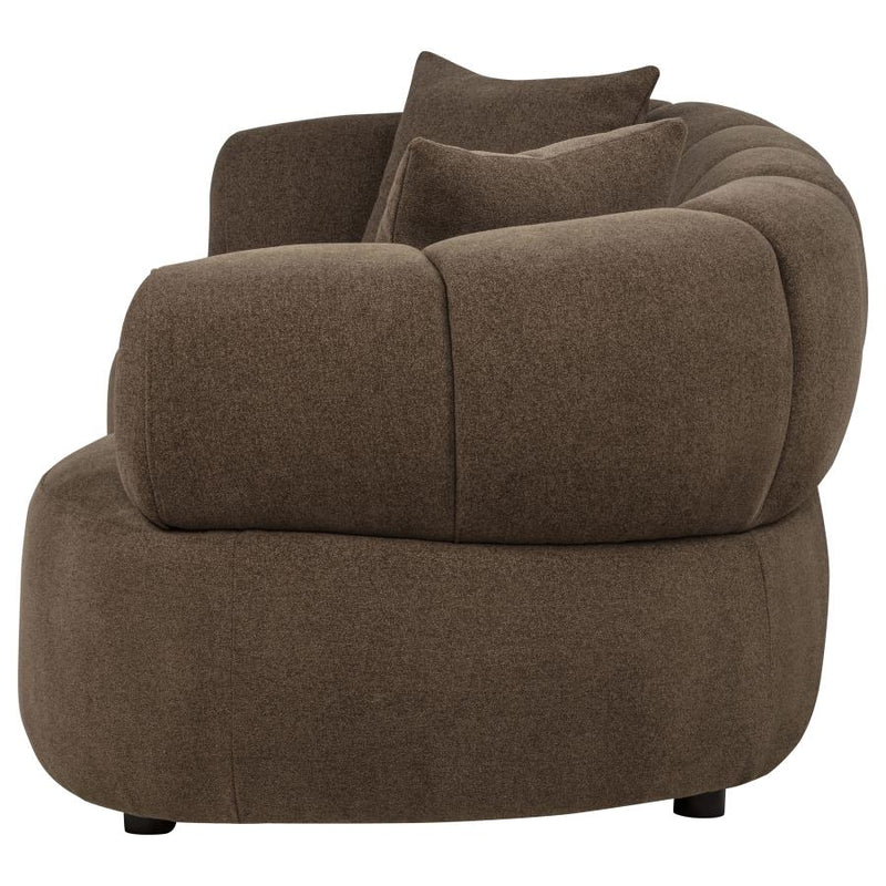 Casarin Fabric Channel-Back Loveseat
