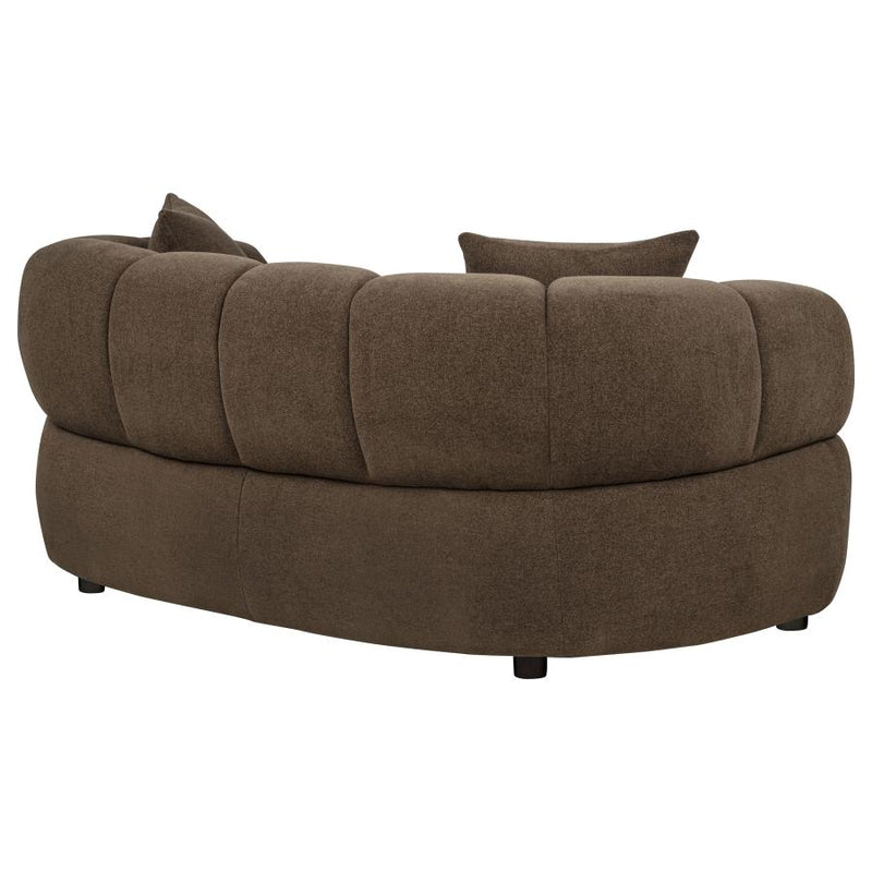 Casarin Fabric Channel-Back Loveseat