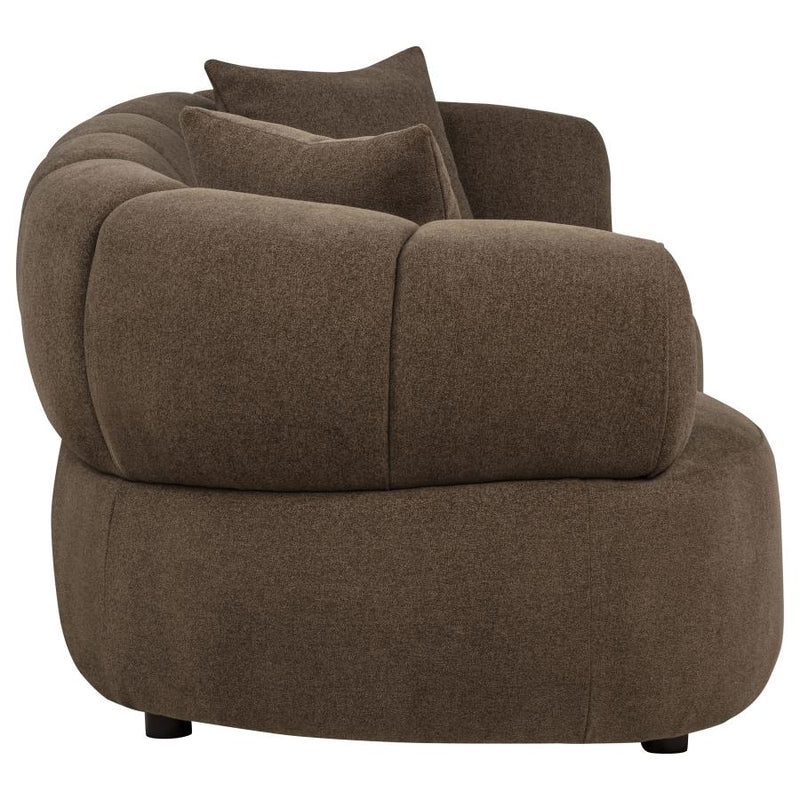 Casarin Fabric Channel-Back Loveseat