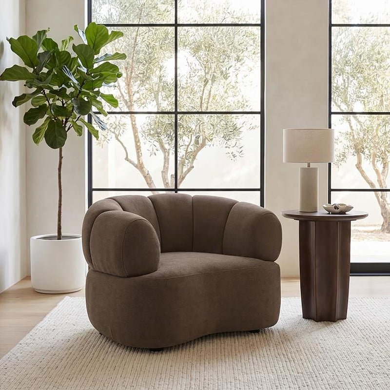 Casarin Fabric Channel-Back Accent Chair