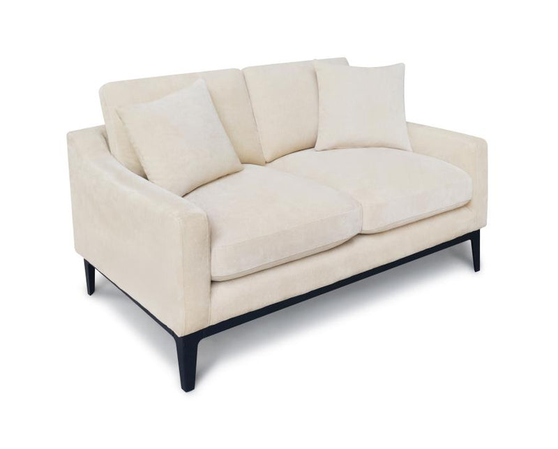 Duarte Transitional Upholstered Loveseat with Reversible Cushions