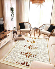 TRIBAL Rug DESIGN 5511 Cream 8x11 (7'8x10'8")"