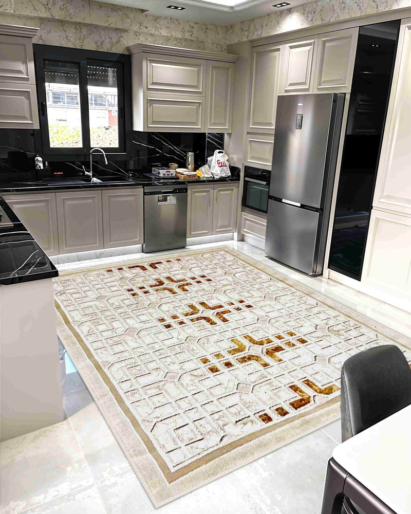 TRIBAL Rug DESIGN 5511 Cream 5x8 (5'2x7'5")"