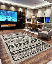 TRIBAL Rug DESIGN 5512 Grey 5x8 (5'2x7'5")"