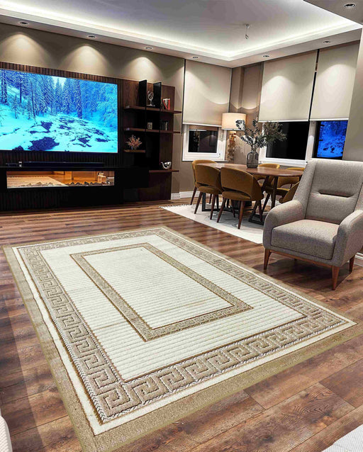TRIBAL Rug DESIGN 5513 Cream 5x8 (5'2x7'5")"