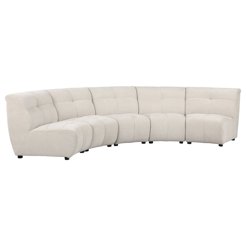 Sofá Seccional Modular Tapizado Charlotte Color Marfil