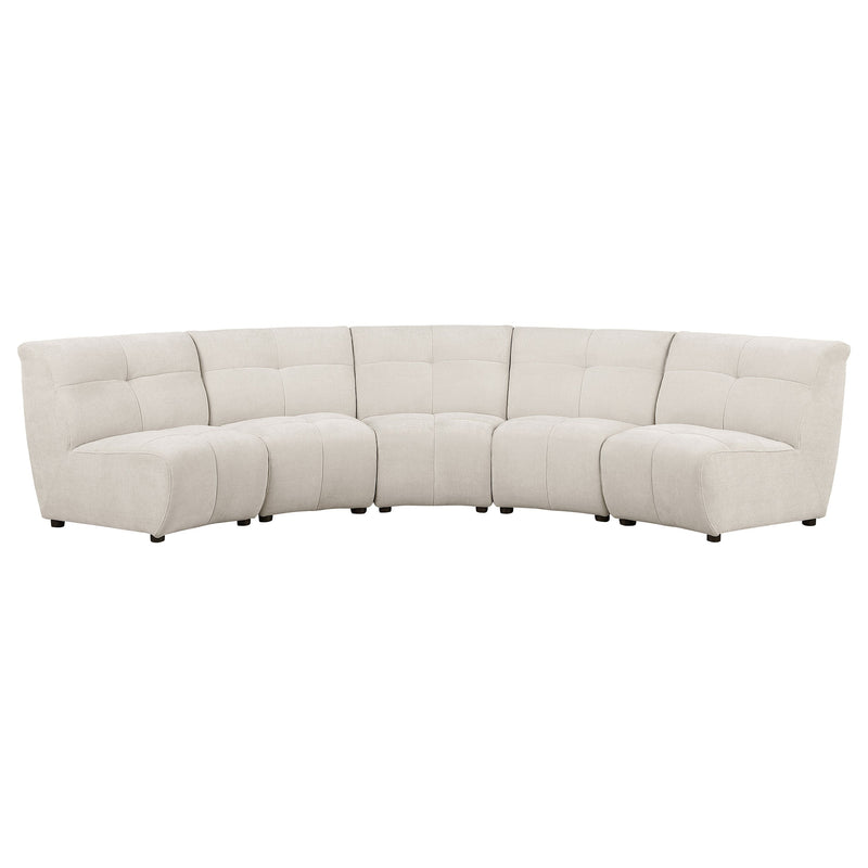 Sofá Seccional Modular Tapizado Charlotte Color Marfil