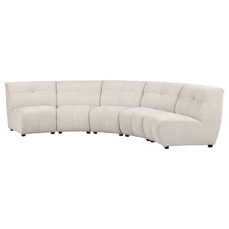 Sofá Seccional Modular Tapizado Charlotte Color Marfil