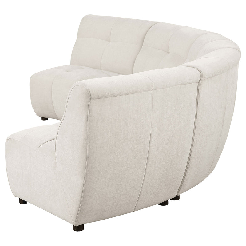 Sofá Seccional Modular Tapizado Charlotte Color Marfil