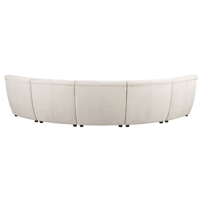 Sofá Seccional Modular Tapizado Charlotte Color Marfil