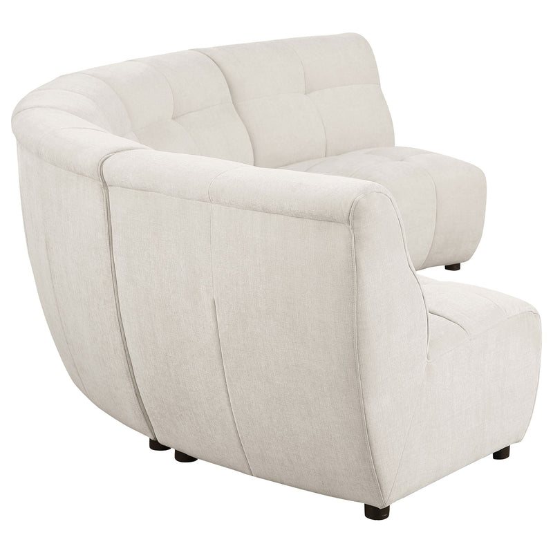 Sofá Seccional Modular Tapizado Charlotte Color Marfil