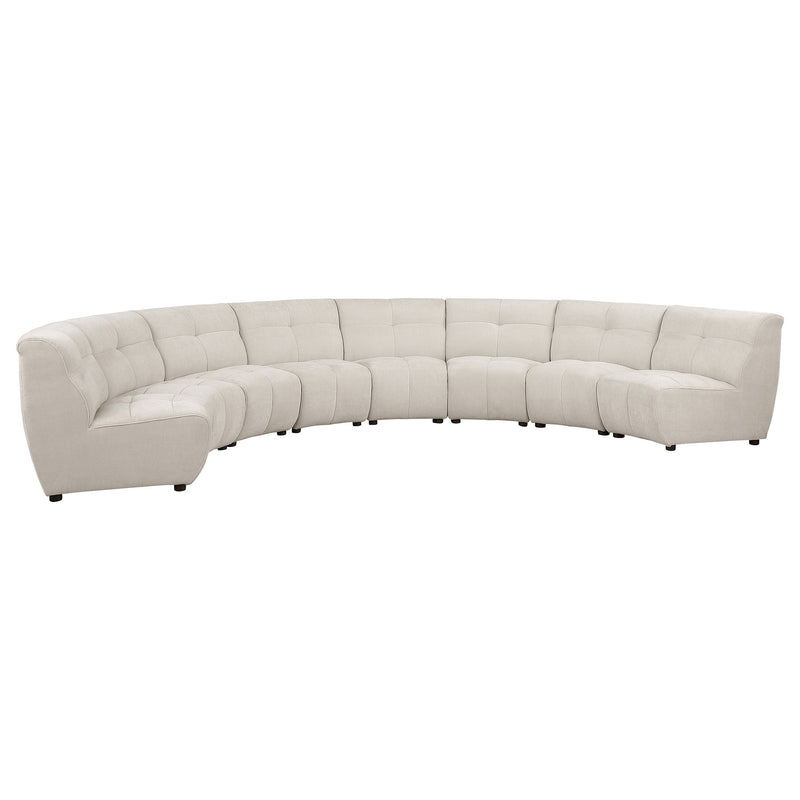 Sofá Seccional Modular Tapizado Charlotte Color Marfil
