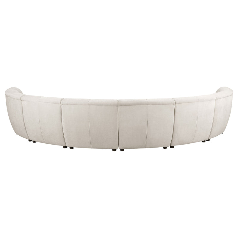 Sofá Seccional Modular Tapizado Charlotte Color Marfil