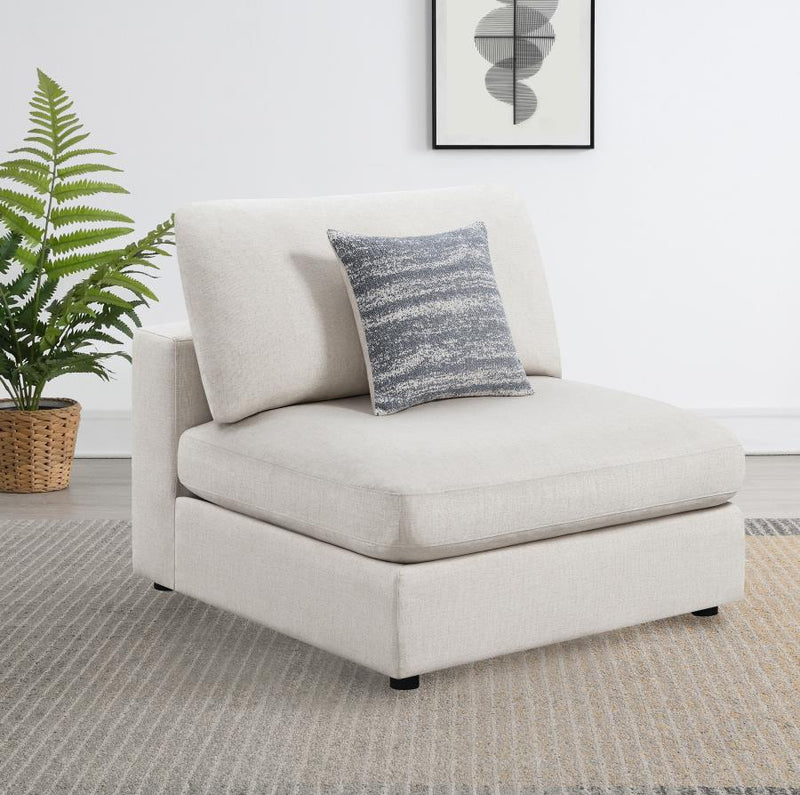 Sillón sin brazos tapizado Serene