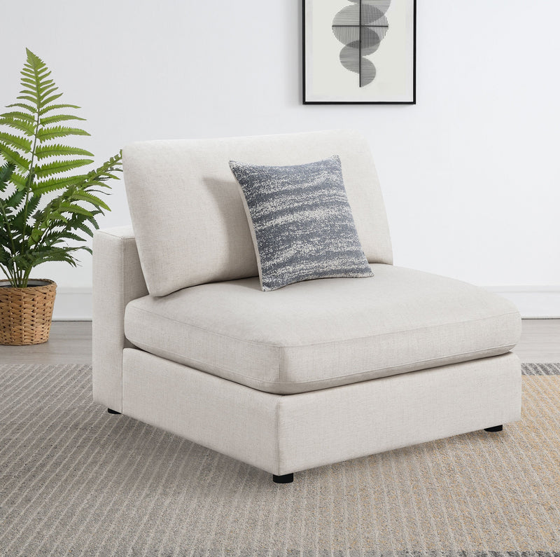 Sillón sin brazos tapizado Serene