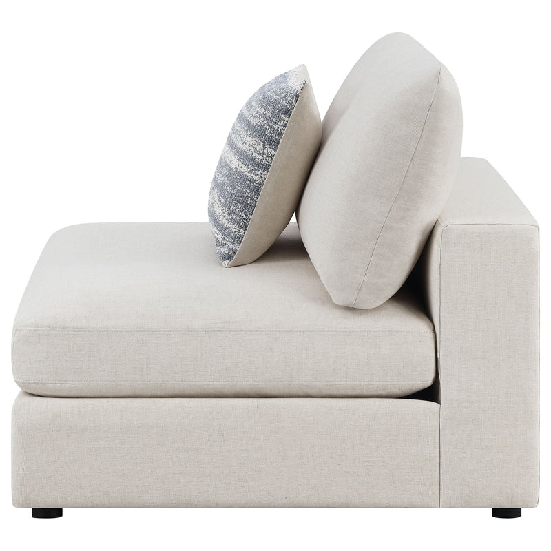 Sillón sin brazos tapizado Serene