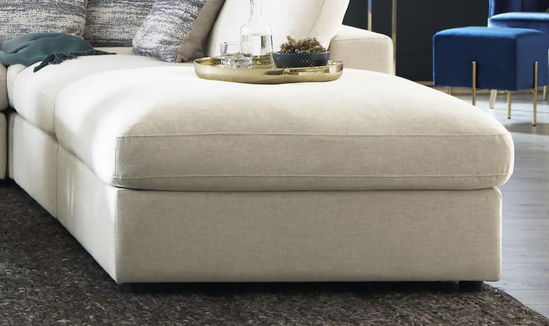 Serene Square Upholstered Ottoman