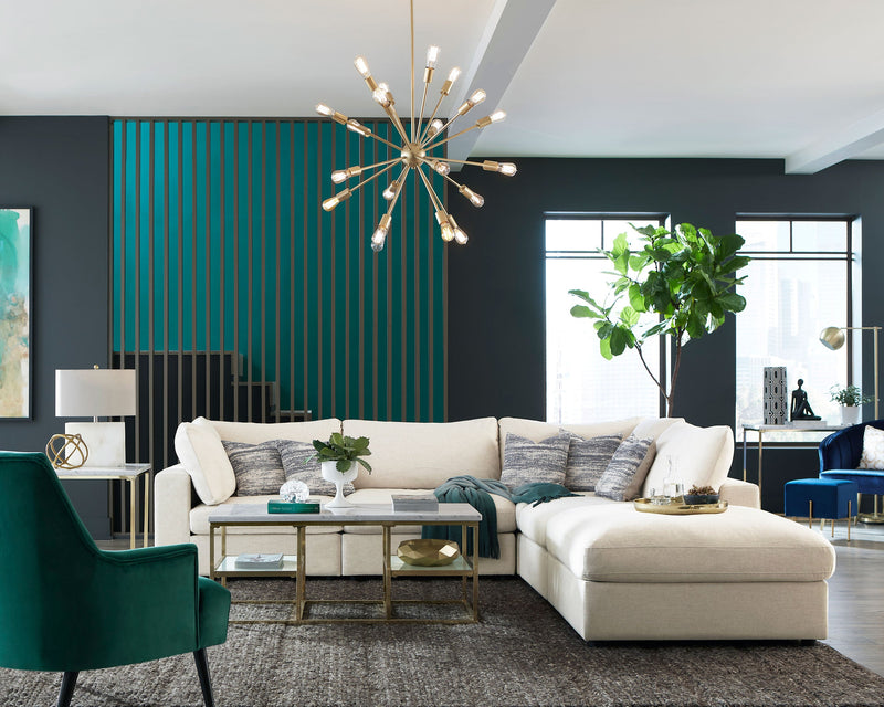 Serene Square Upholstered Ottoman