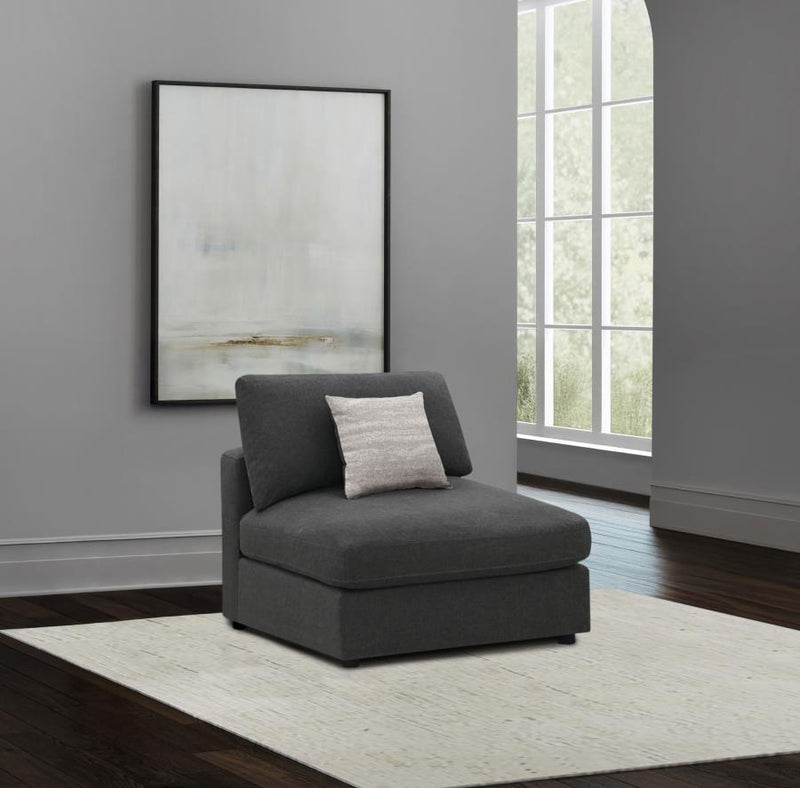 Sillón sin brazos tapizado Serene