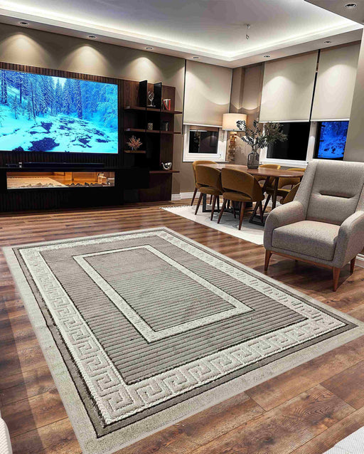 TRIBAL Rug DESIGN 5514 Grey 5x8 (5'2x7'5")"