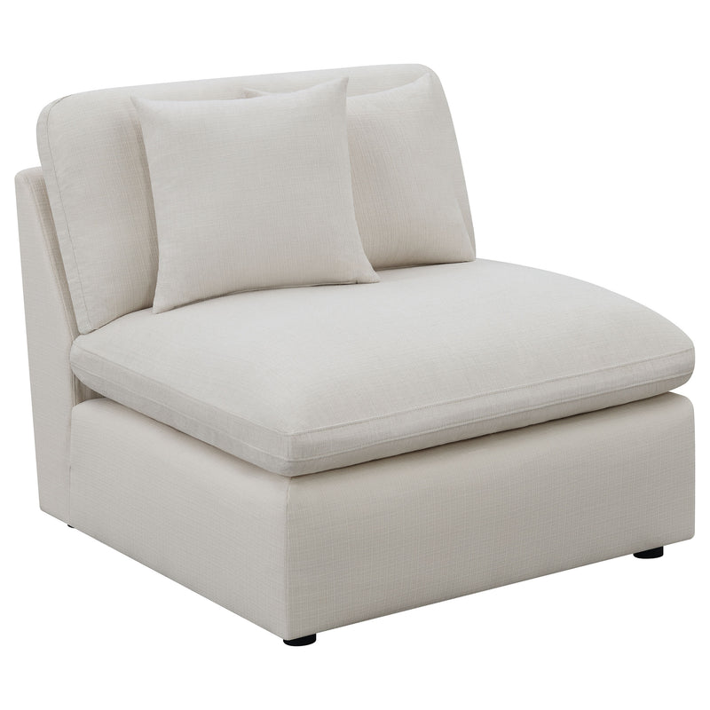 Sofá seccional modular tapizado Hobson color marfil