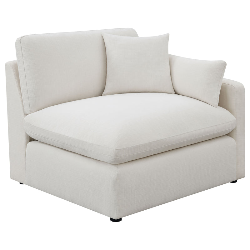 Sofá seccional modular tapizado Hobson color marfil