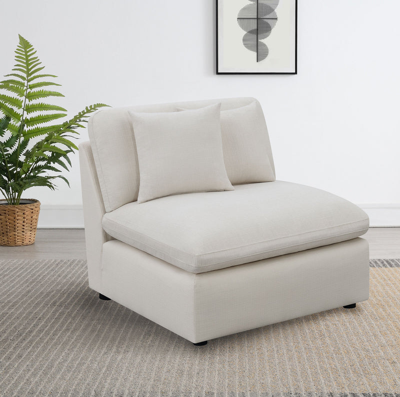 Sillón tapizado sin brazos Hobson
