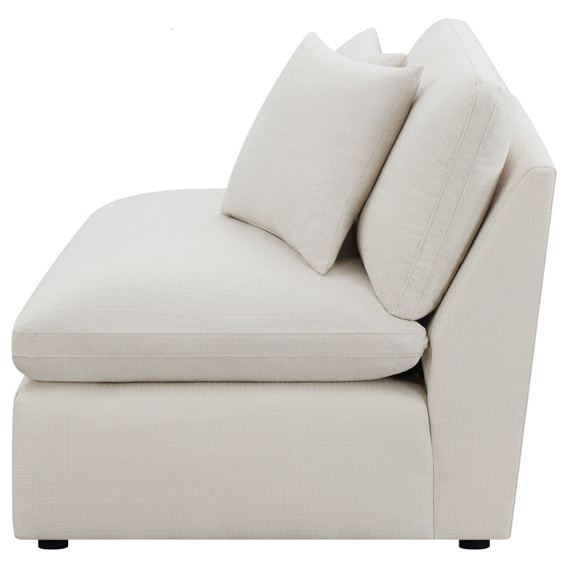 Sillón tapizado sin brazos Hobson
