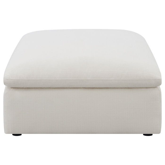 Hobson Cushion Seat Ottoman Off-White