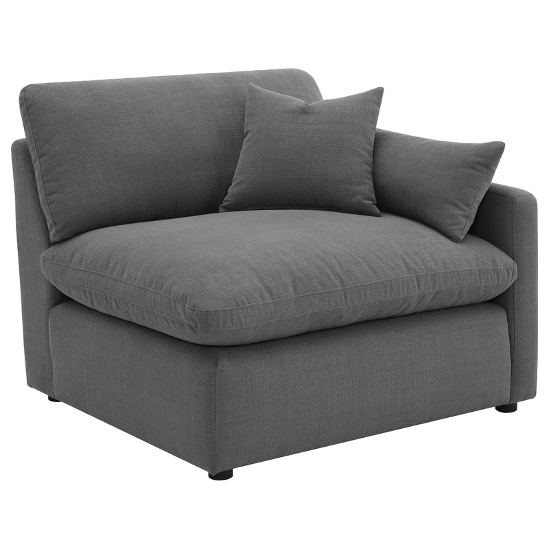 Sofá seccional modular tapizado Hobson color marfil