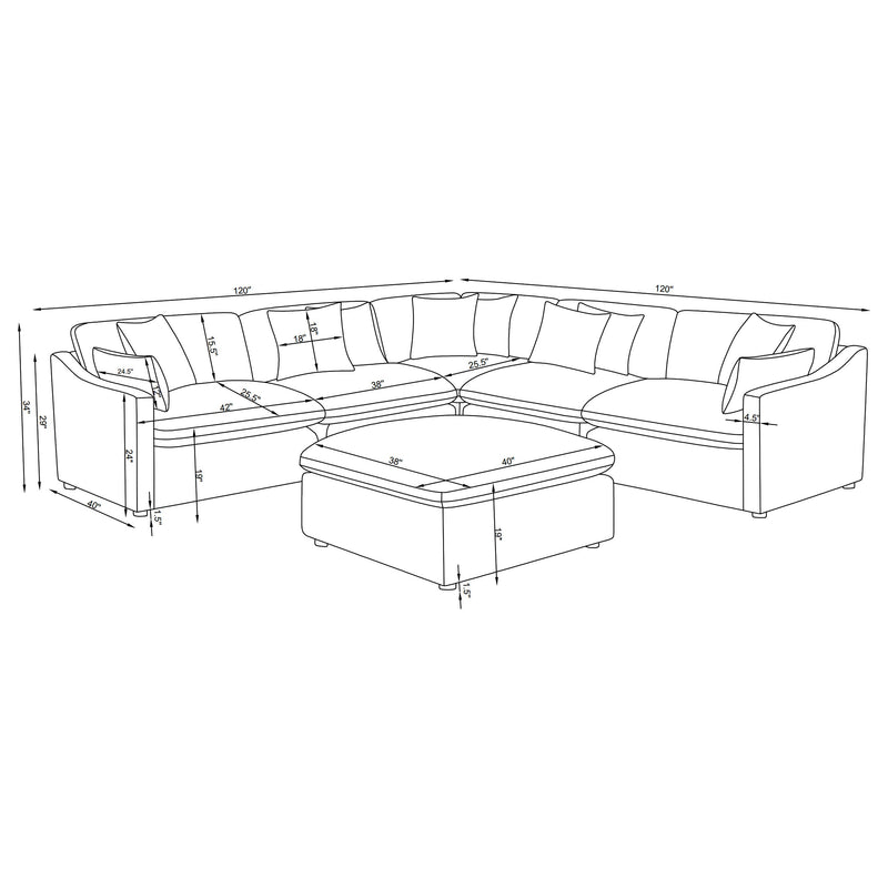 Hobson Upholstered Modular Sectional Sofa