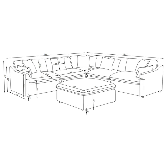 Hobson Upholstered Modular Sectional Sofa