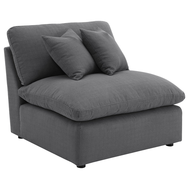 Sillón tapizado sin brazos Hobson