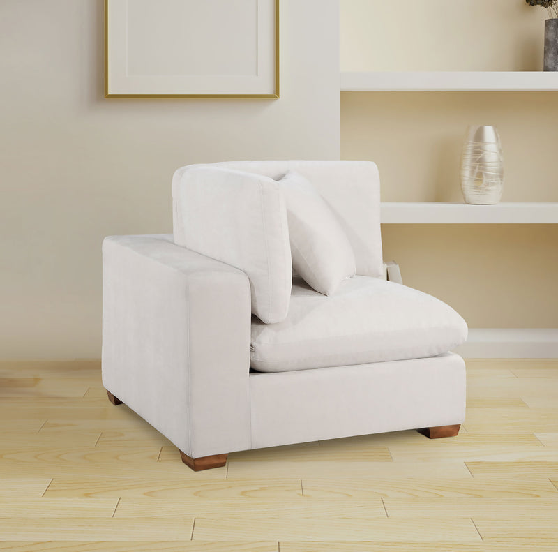 Sillón esquinero tapizado Lakeview color marfil