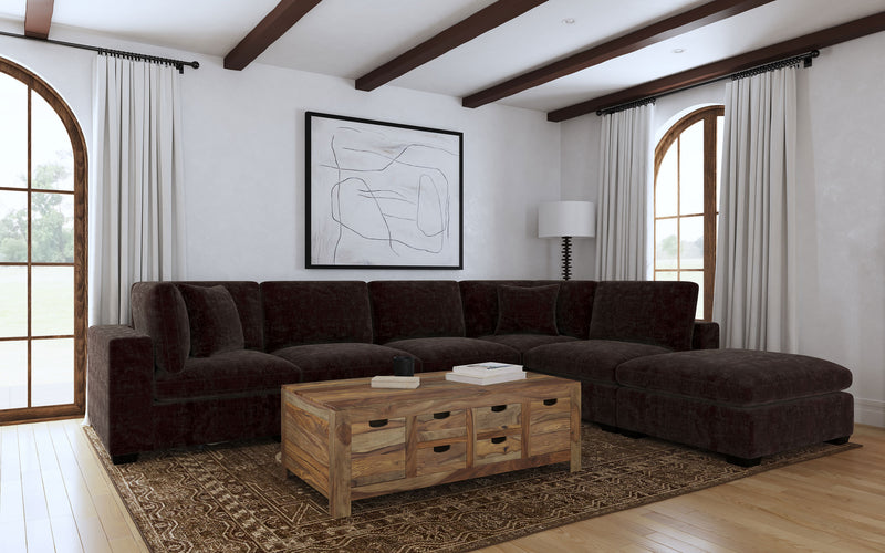 Sillón esquinero tapizado Lakeview color marfil
