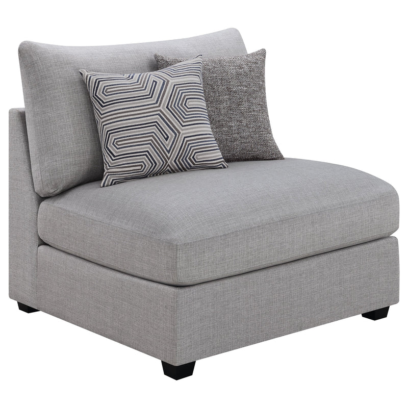 Sofá seccional modular tapizado Cambria gris