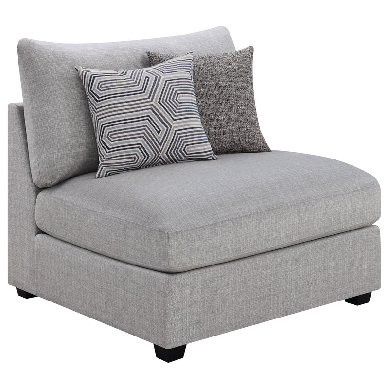 Sofá seccional modular tapizado Cambria gris