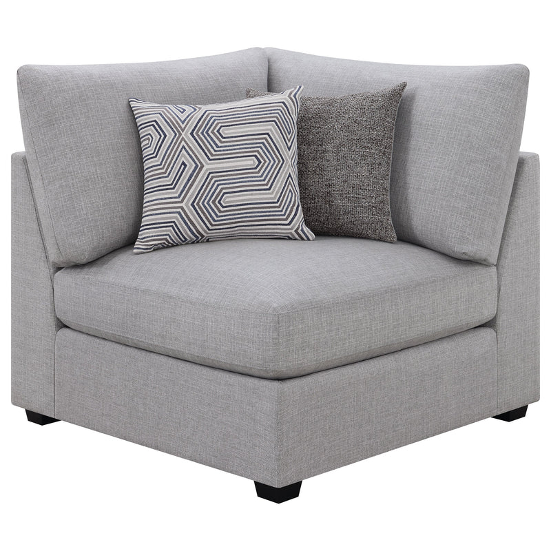 Sofá seccional modular tapizado Cambria gris