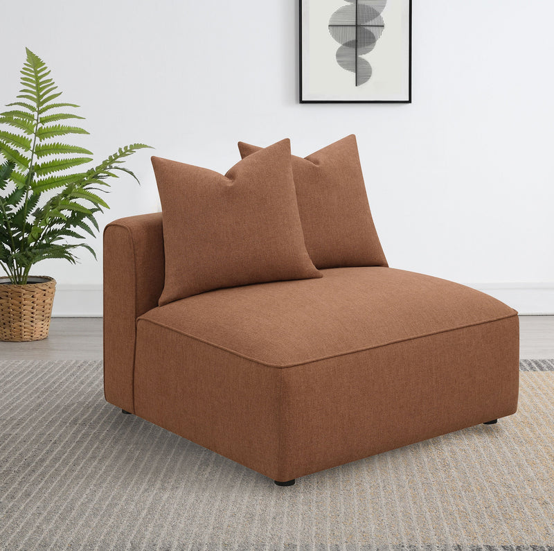 Sillón tapizado sin brazos Jennifer