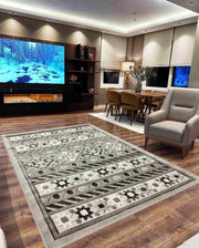 TRIBAL Rug DESIGN 5516 Grey 8x11 (7'8x10'8")"