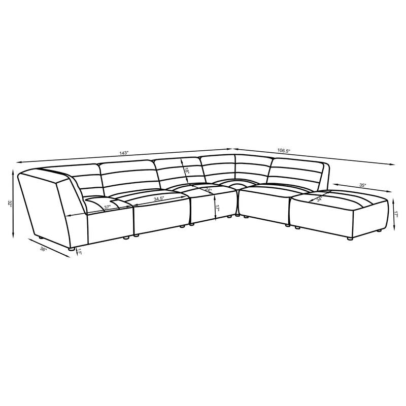 Sofá Seccional Modular Tapizado Sunny