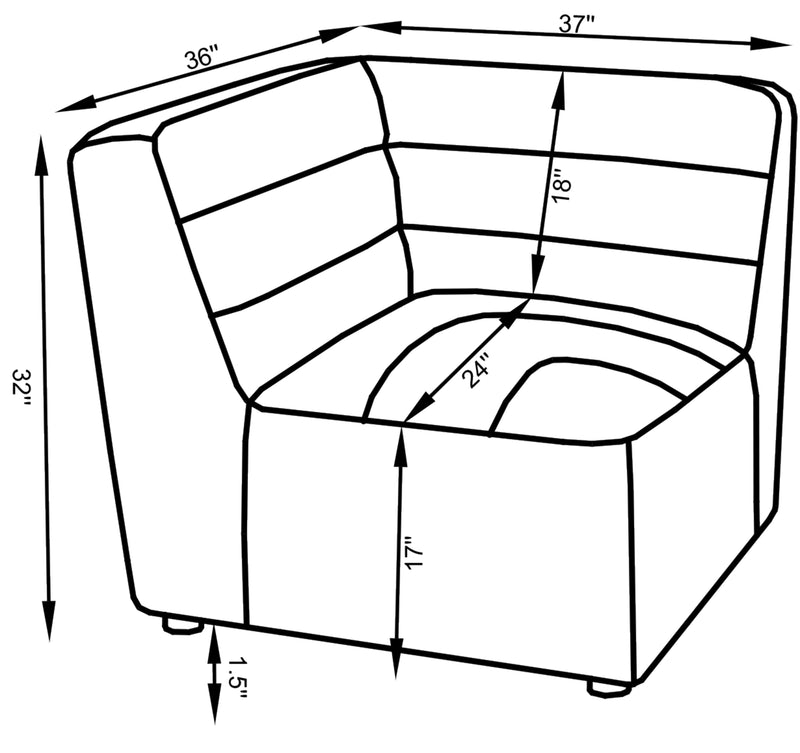 Sillón esquinero Sunny tapizado Natural